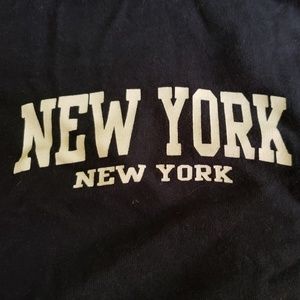 Exist, long sleeve navy and white shirt